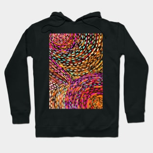 Light spiral merry go round (bright orange) Hoodie